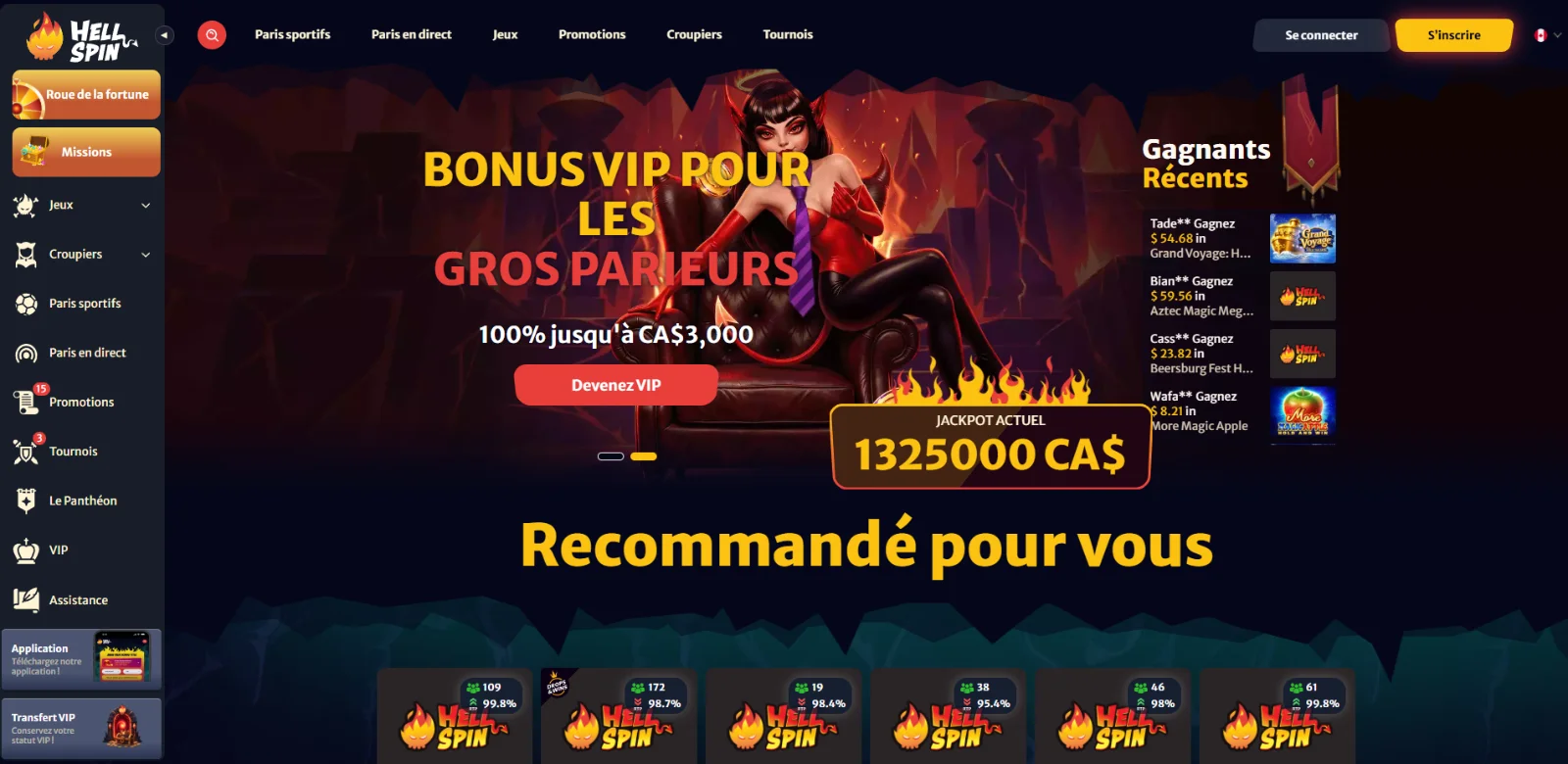 L'annonce de Hellspin établit que rien ne doit être versé
